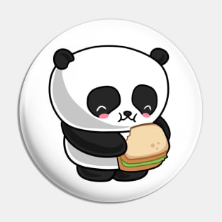 Kawaii panda eating Pin