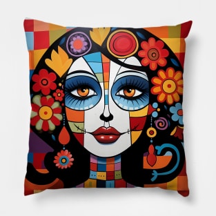 A very cubist Catrina Pillow