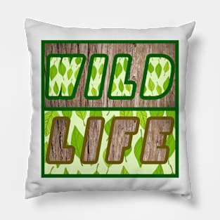 wildlife - Leaves & Bark. Pillow