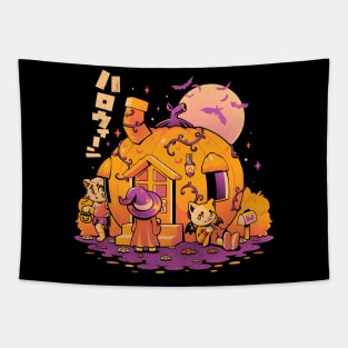 Purrpkin House - Cute Cat Halloween Gift Tapestry