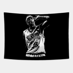 Allen Iverson vintage black and white Tapestry