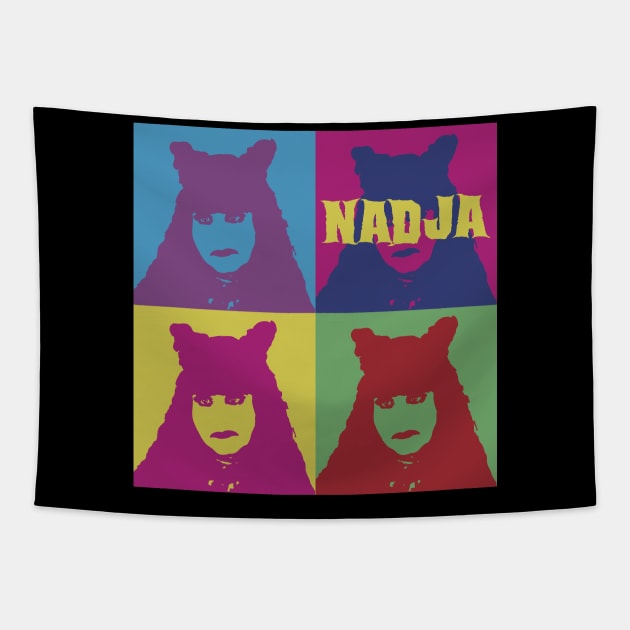 Nadja pop art Tapestry by Christyn Evans