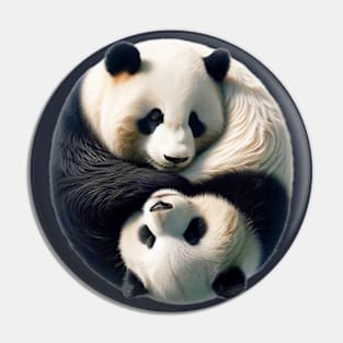 Pandas Yin and Yang Pin