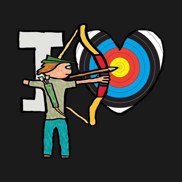 I Love Archery by Mark Ewbie