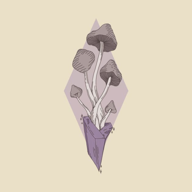 Witchy Mushroom Crystal by Cosmic Latte