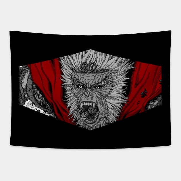 Monkey King Keatopia Tapestry by Keatopia