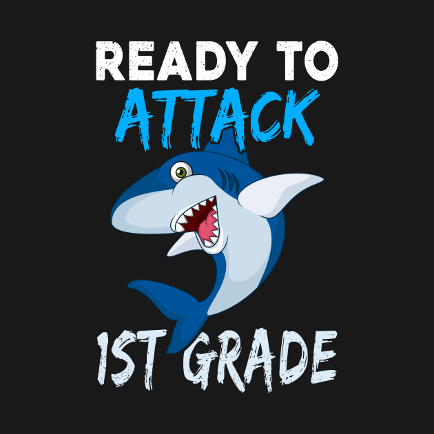 Shark Kids Ready To Attack 1St Grade Boys Back To School by kateeleone97023