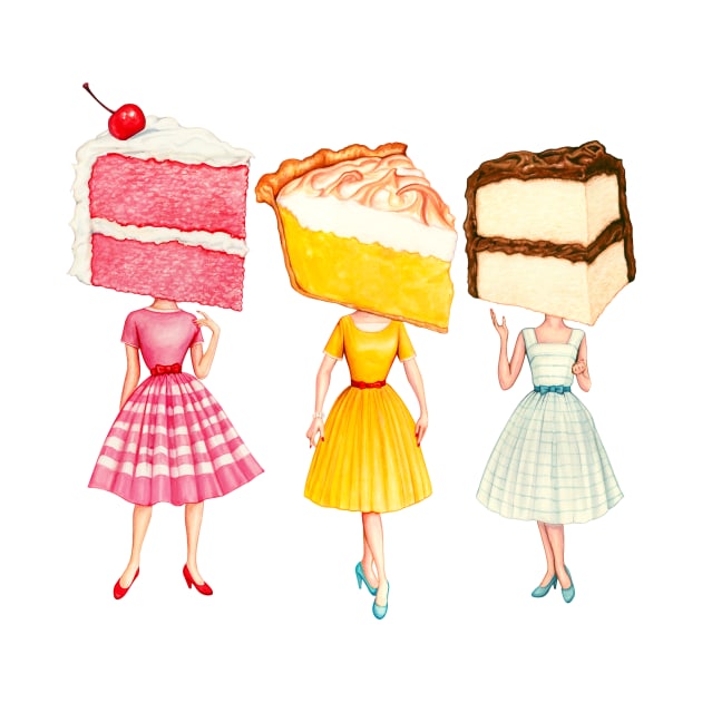 Cake Head Pin-Ups by KellyGilleran