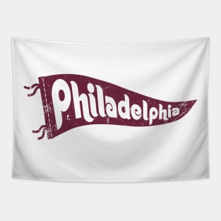 Philadelphia Retro Pennant - White Tapestry