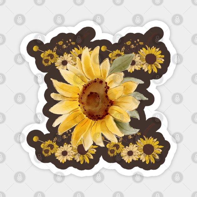 Spring Sunflower Magnet by ShubShank