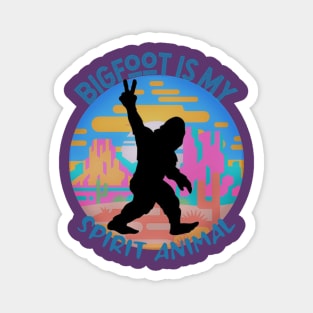 Bigfoot is My Spirit Animal (peace sign, yeti sasquatch) Magnet