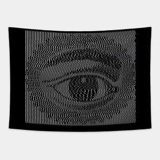 Vintage Psychedelic Eye Illustration Tapestry