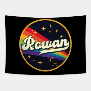 Rowan // Rainbow In Space Vintage Style Tapestry