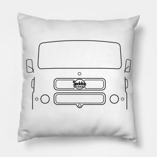 Vintage 1960s Seddon Diesel lorry black outline graphic Pillow