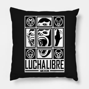 LUCHALIBRE MEXICO mono Pillow