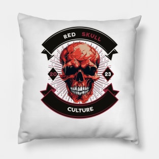 Red Skull Culture, Festival t-shirt, Unisex t-shirt, tees, men's t-shirt, women's t-shirt, summer t-shirt, trendy t-shirt, cool t-shirt Pillow