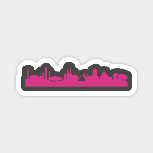 Eindhoven skyline pink Magnet