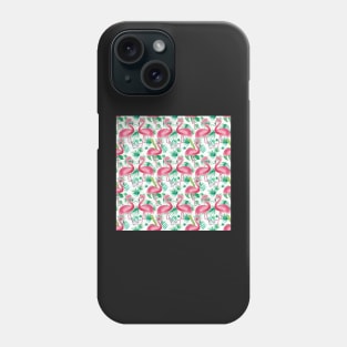 tropical flamingo Phone Case