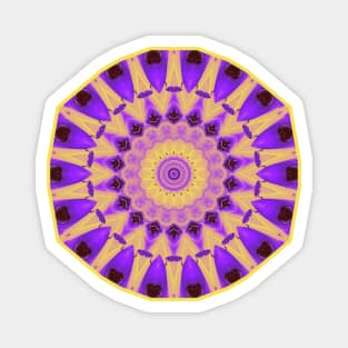 Stunning purple and yellow mandala Magnet