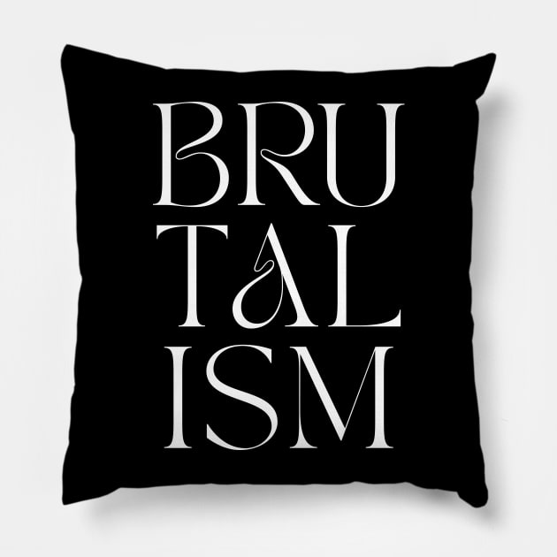 BRUTALISM LOGO Pillow by lkn