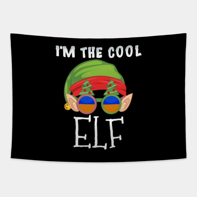 Christmas  I'm The Cool Ukrainian Elf - Gift for Ukrainian From Ukraine Tapestry by Country Flags