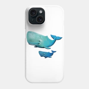 Whale mom and kid Phone Case