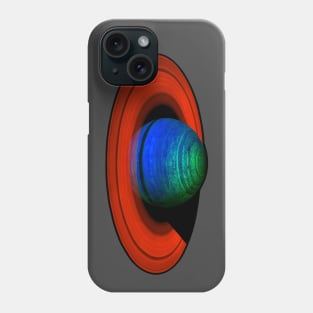 Saturn in Red and Blue Phone Case