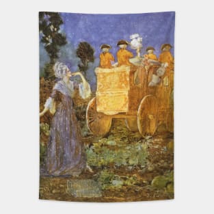 Vintage Fairy Tales, Cinderella in Her Golden Coach by Millicent Sowerby Tapestry