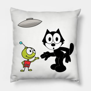 Felix and Extraterrestrial Guy Pillow