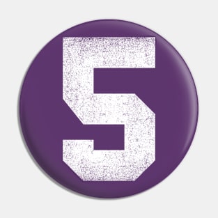 Retro Number 5 Sports Pin