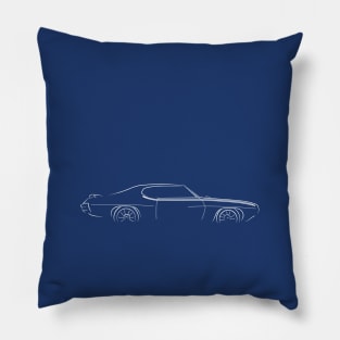 1970 Pontiac GTO - The Judge - profile stencil, white Pillow