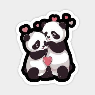 I Love You Panda Magnet