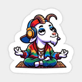 Funny goat yoga Magnet