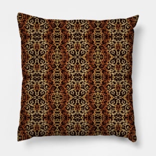 Modern Animal Print Damask Pattern Pillow