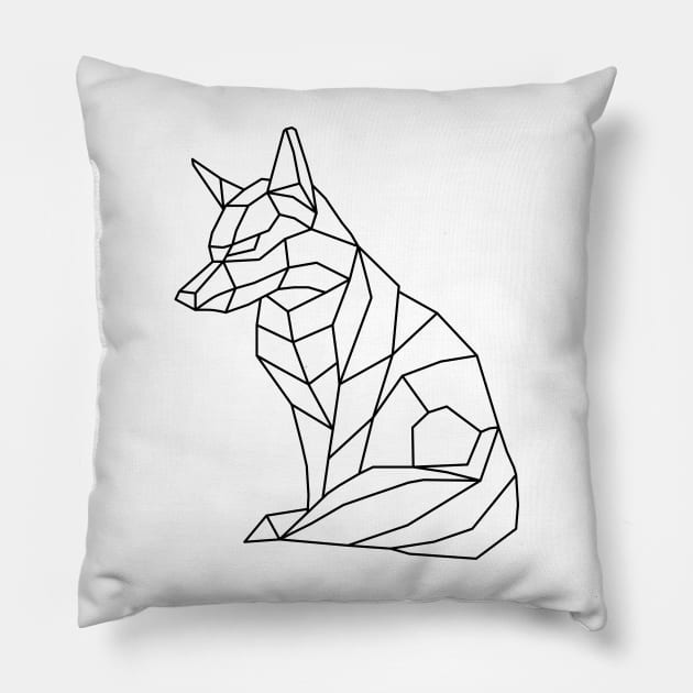 Low Poly Origami Fox Pillow by shaldesign