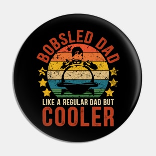 Bobsled Dad Funny Vintage Bobsled Father's Day Gift Pin