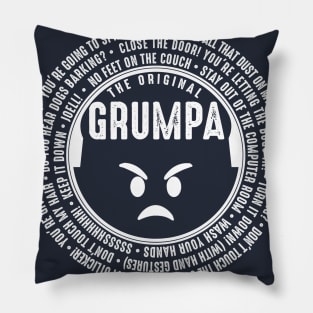 GRUMPA white Pillow