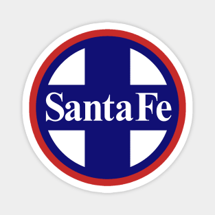 Santa Fe Railroad Logo Blue Magnet