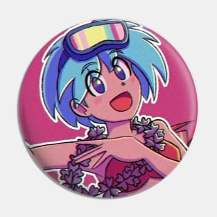 Vaporwave summer anime girl Pin