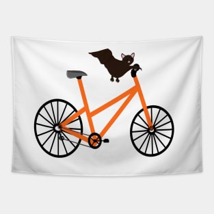 Bat On A Bicycle Tapestry