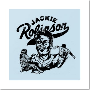 Jackie Robinson and Satchel Paige Kc Monarchs Jersey Canvas Art Poster and  Wall Art Picture Print Modern Family Bedroom Decor Posters (framed,12x18