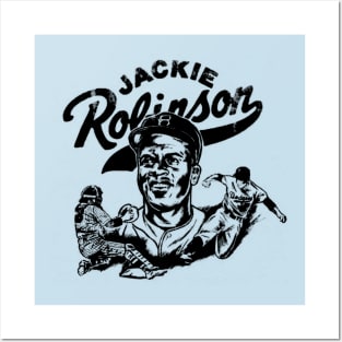 Xoo Jackie Robinson and Satchel Paige KC Monarchs Jersey Poster Decorative Painting Canvas Wall Art Living Room Posters Bedroom Painting 16x24inch