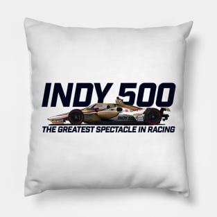 Indy Greatest Spectacle (blue text) Pillow