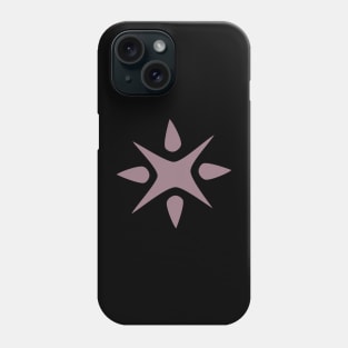 Large Geometric abstract snowflake in mauve Phone Case