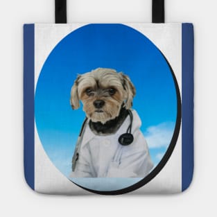 Funy doctor dog Tote