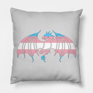 Trans Pride Dragon Pillow