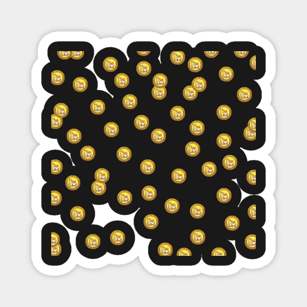 ShibaDoge Crypto Dots Magnet by HerbalBlue