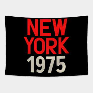 Iconic New York Birth Year Series: Timeless Typography - New York 1975 Tapestry