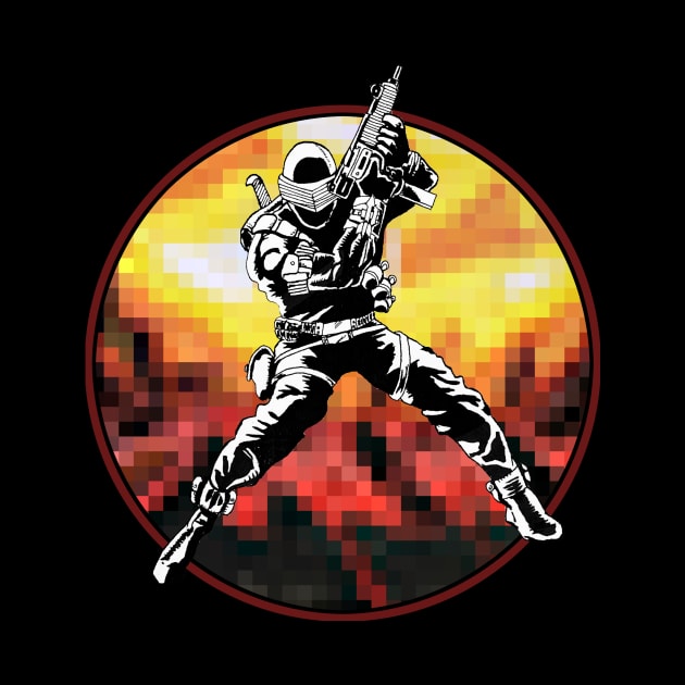 Snake-Eyes Black and White by SkipBroTees
