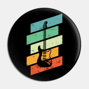 Vintage Style S-Style Electric Guitar Retro Colors Pin